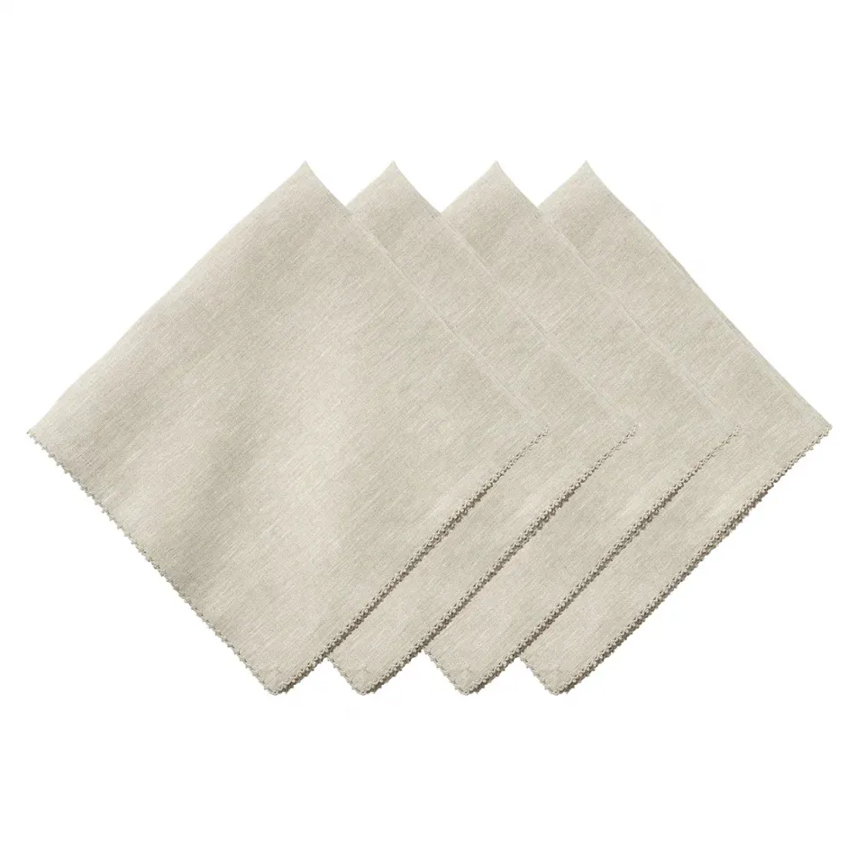 Berry Natural Scallop Napkin Set of 4