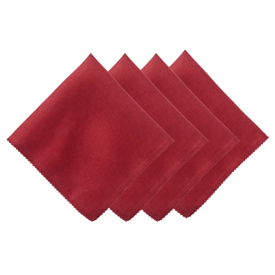 Berry Ruby Scallop Napkin Set of 4