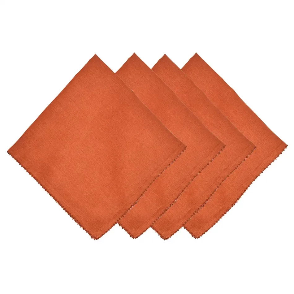 Berry Pumpkin Scallop Napkin Set of 4