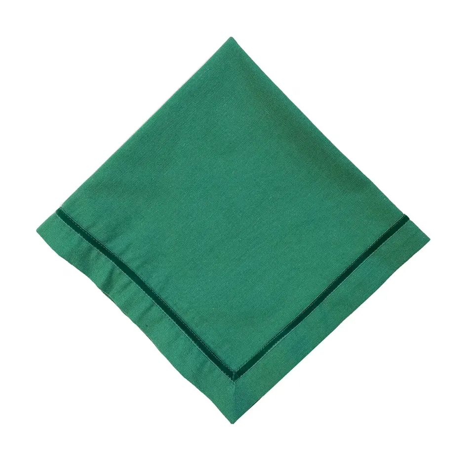 Velvet Trim Evergreen Napkin 20"L, 20"W, 0.06"H