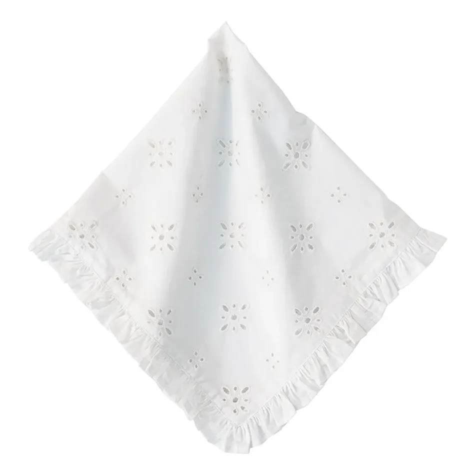 Eyelet Napkin - White