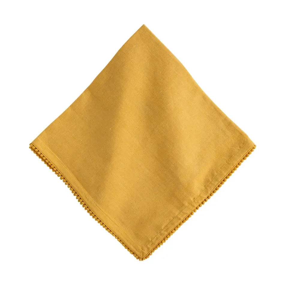 Berry Trim Napkin - Saffron