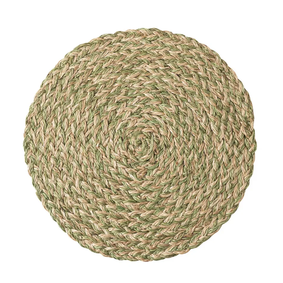 Woven Straw Sage Placemat 16.25"L, 16.25"W, 0.25"H
