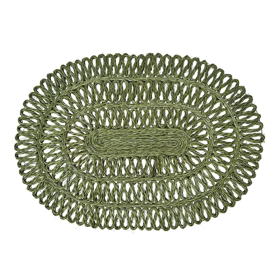 Straw Loop Oval Placemat - Seagrass