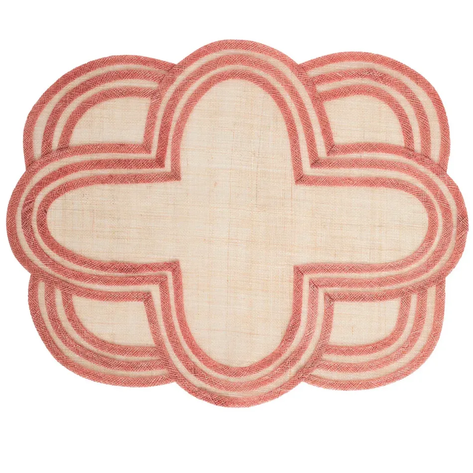 Scallop Stripe Coral Placemat