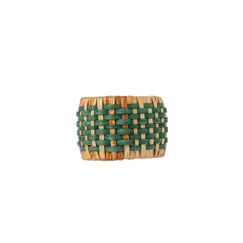 Veronica Beard x Juliska Woven Napkin Ring - Green