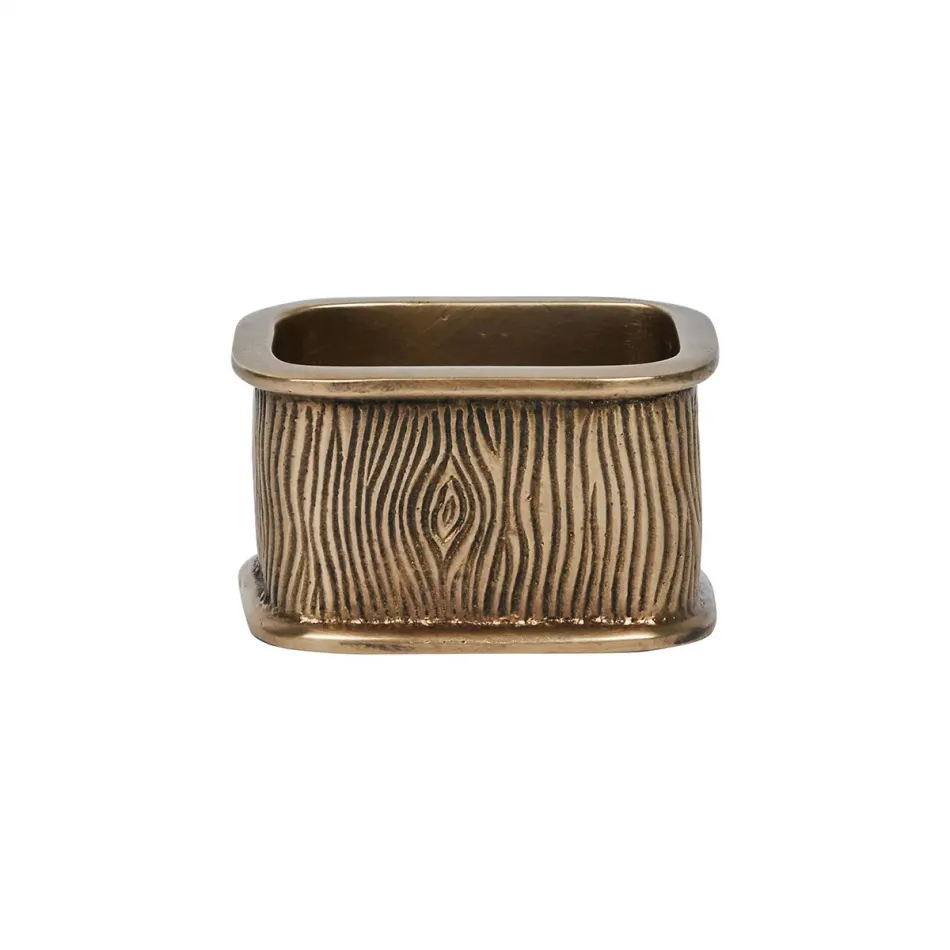 Blenheim Oak Napkin Ring Brass