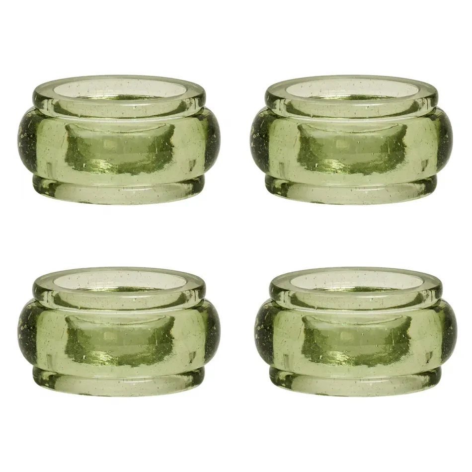 Provence Basil Napkin Ring Set of 4
