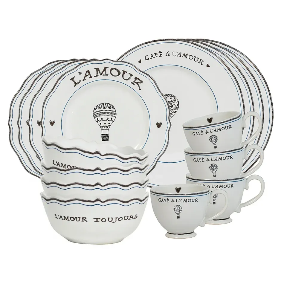 L'Amour Toujours 16pc Place Setting 
(LT01/10, LT63Set of 10, LT07X/10, LT46/10)