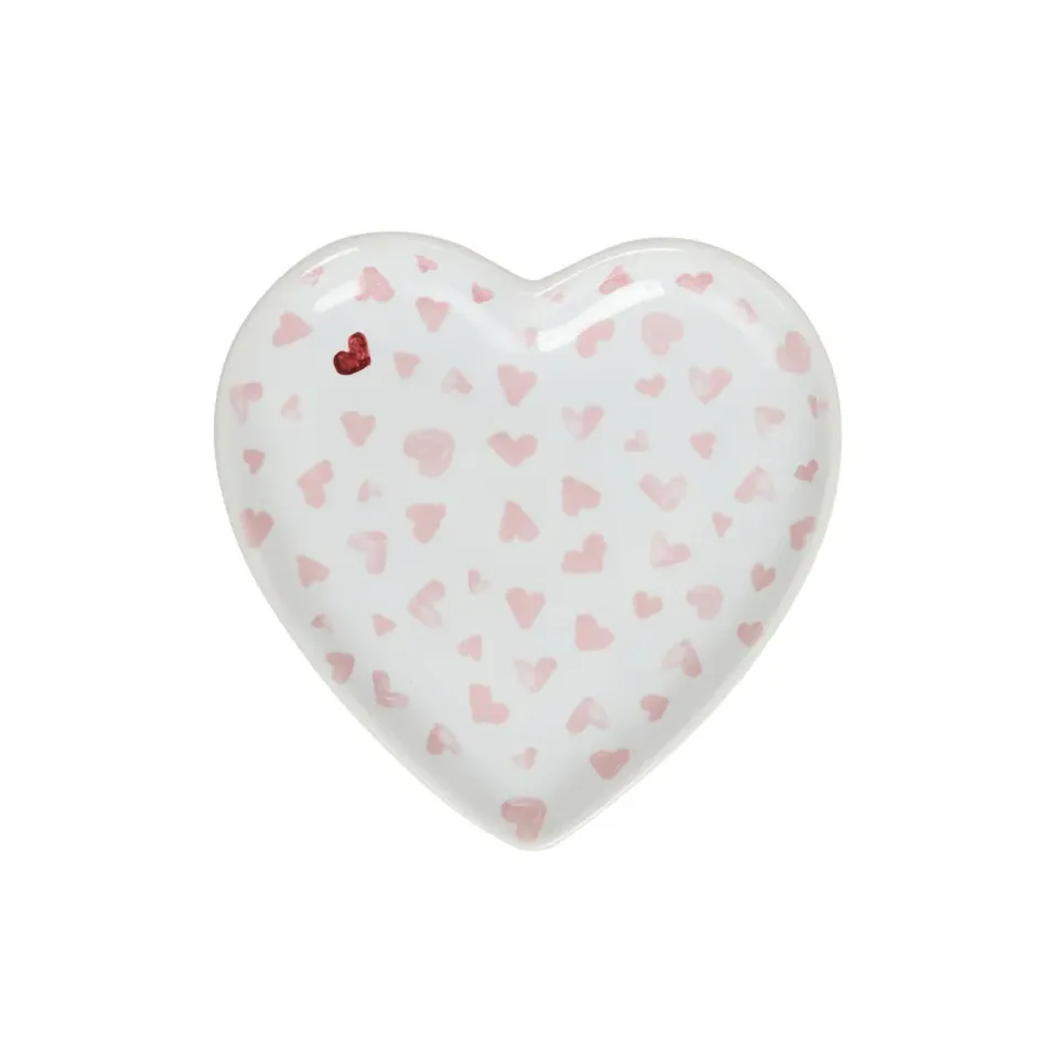 Love You More Pink Heart Tray 7"