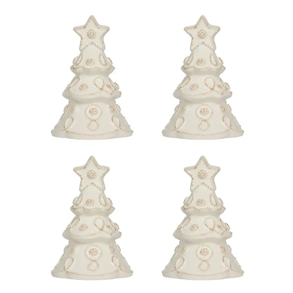 Berry & Thread Tree Place Card Holder Set of Four Whitewash