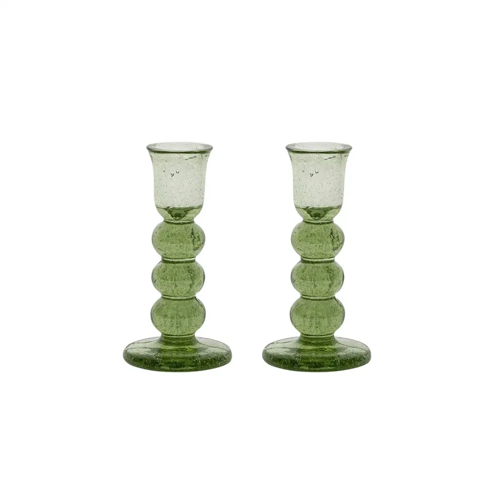 Provence 5" Candlestick Set of 2 - Basil