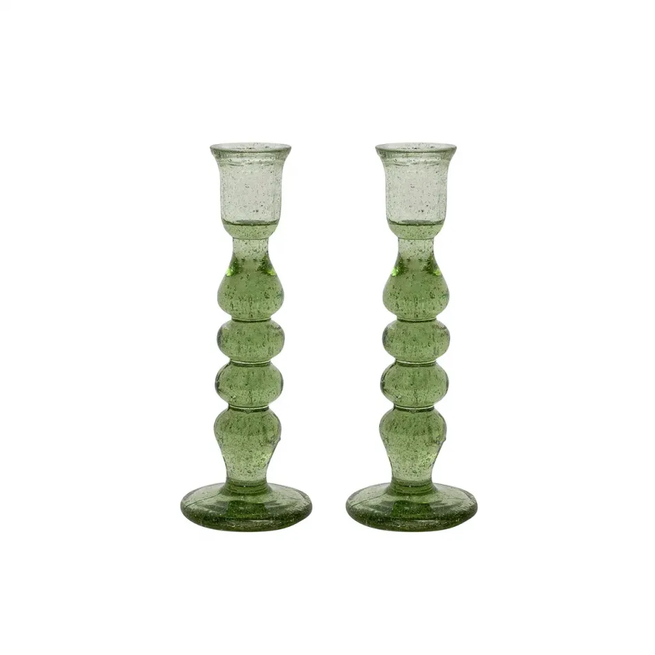 Provence 7" Candlestick Set of 2 - Basil