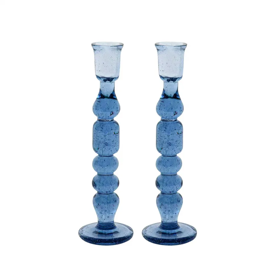 Provence 9" Candlestick Set of 2 - Chambray