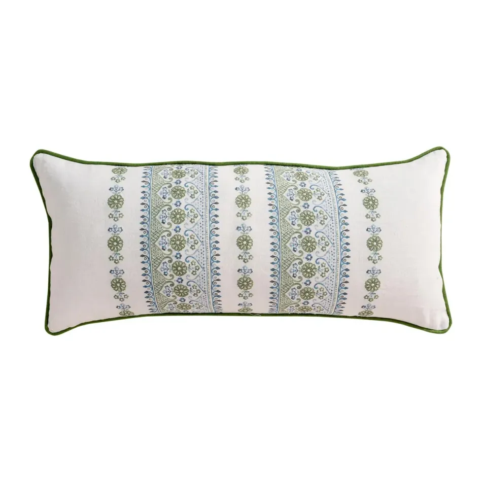 Seville Pillow 11"x 22" Green 11"L, 27"W, 4"H