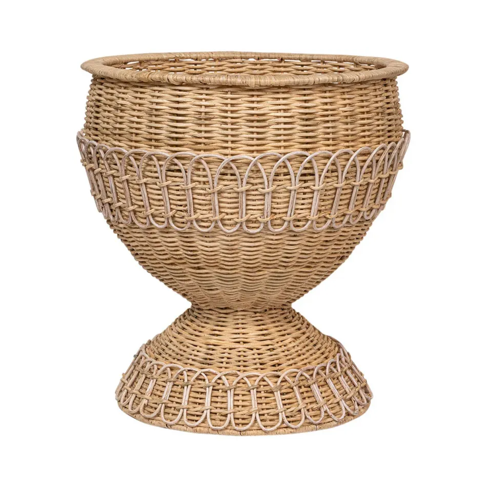 Provence Rattan Medium Urn Whitewash