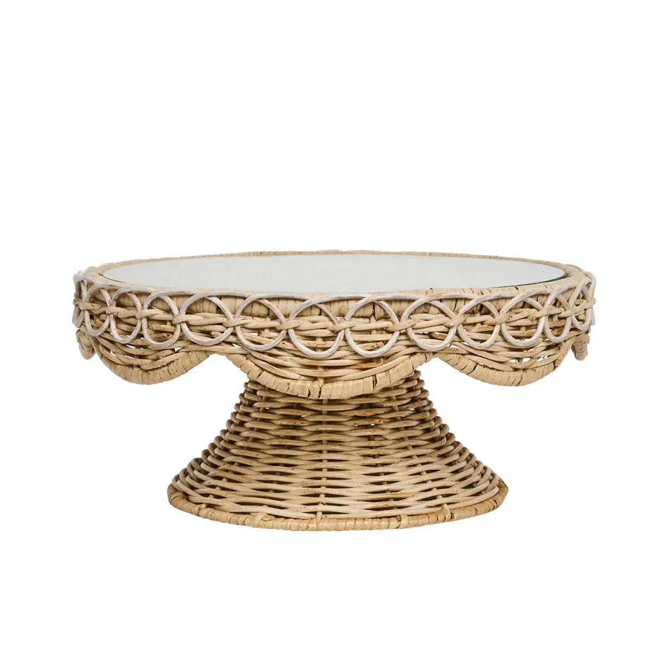 Provence Rattan Whitewash Cake Stand