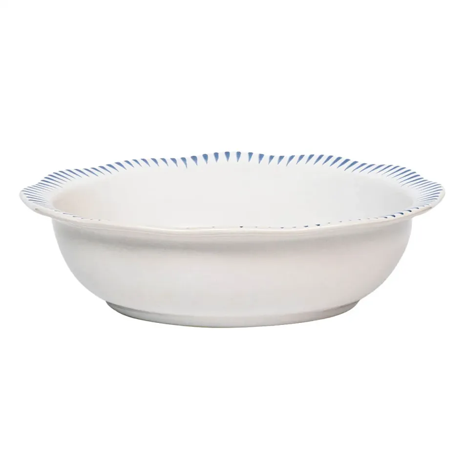 Sitio Stripe 12" Serving Bowl Delft Blue