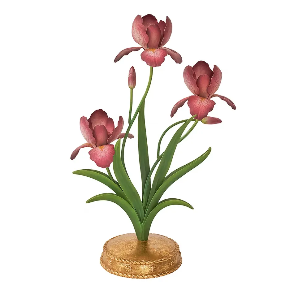 Meadow Walk Iris 14" Centerpiece Candelabra - Pink