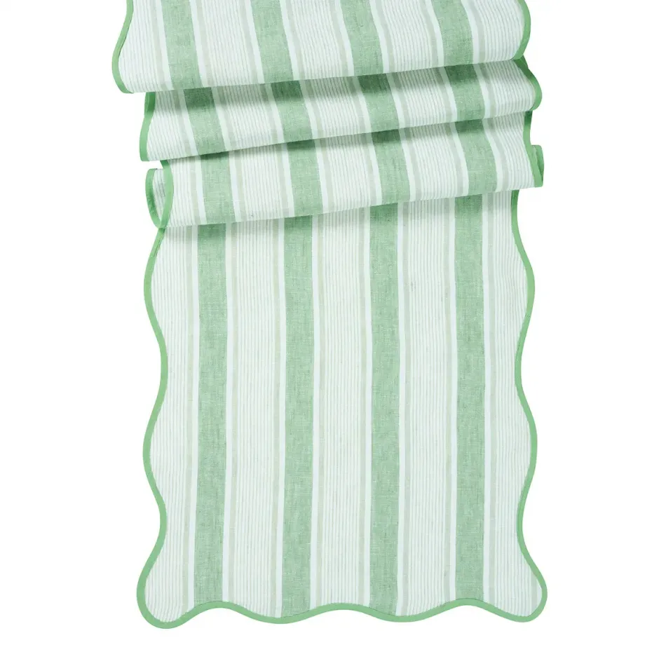 Cabana Stripe 18" x 90" Table Runner - Seagrass