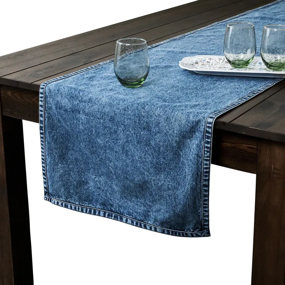 Denim Blue Table Runner 18" x 90"