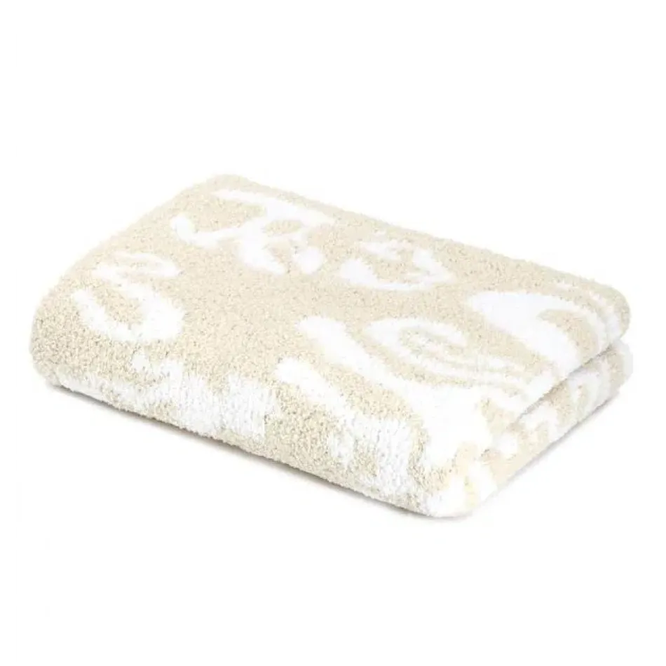Damask Half Blanket Malt/Crème 33" x 40"