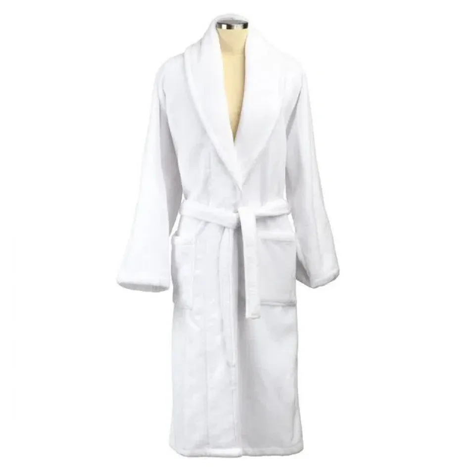 Lani Diamond Knit Lightweight Modal/Cotton/Poly Robe White XL