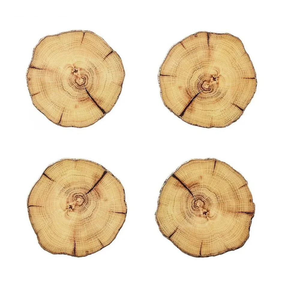 Woodland Natural/Brown Coasters Set of Four