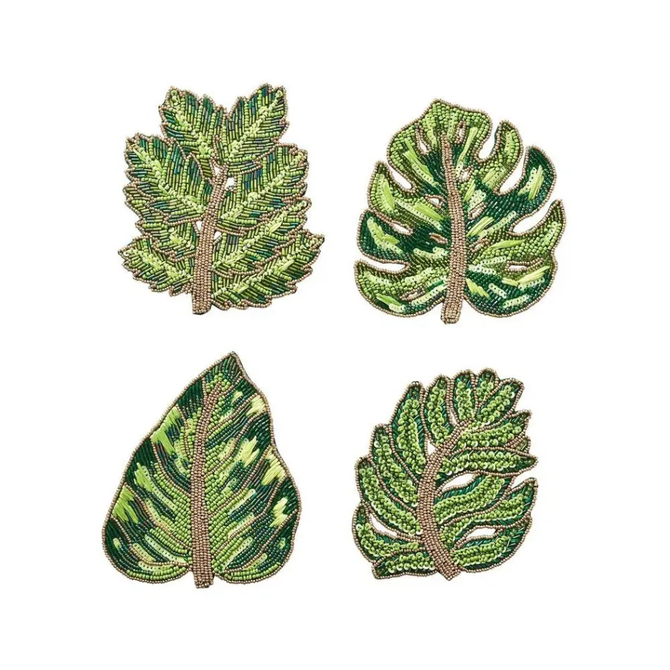 Laurel Green Coasters Set of Four