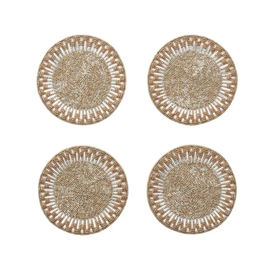 Palisade Gold/Silver Coasters, Set Of 4