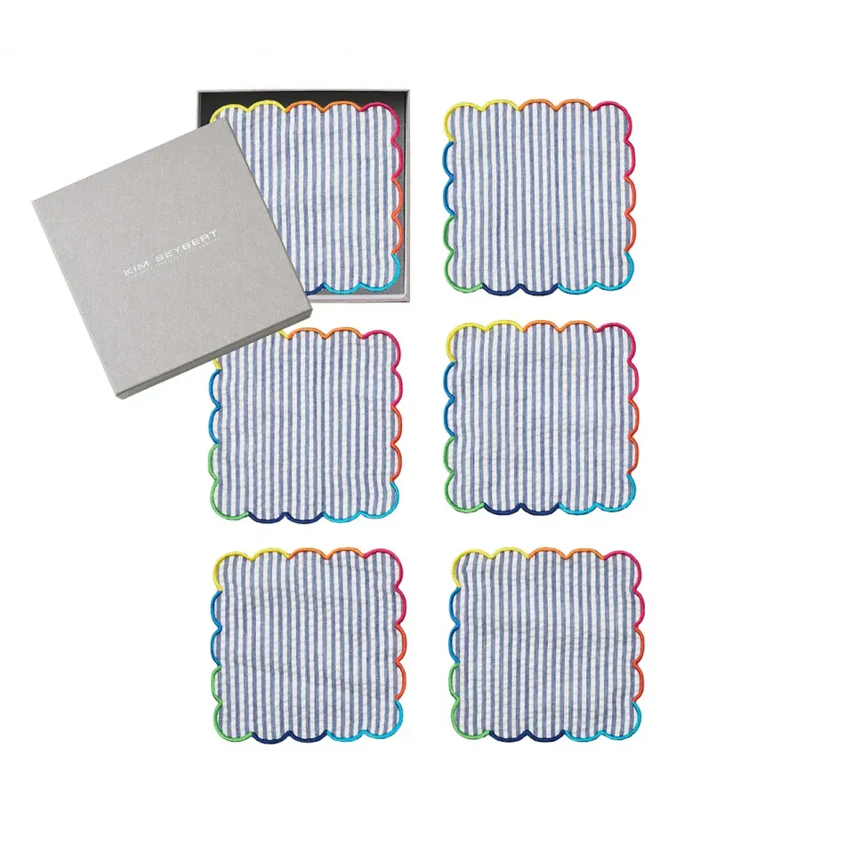 Fiesta Multi Cocktail Napkins Set of 6 in a Gift Box