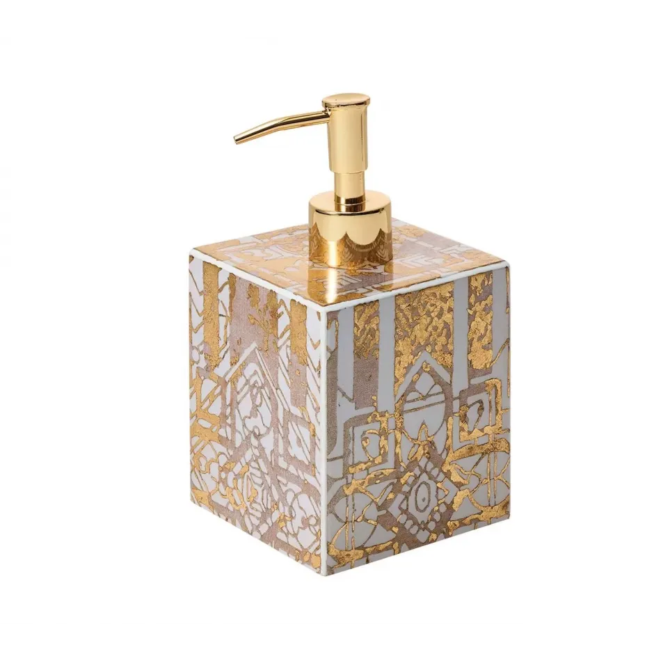 Distressed Champagne/Gold Soap Dispenser