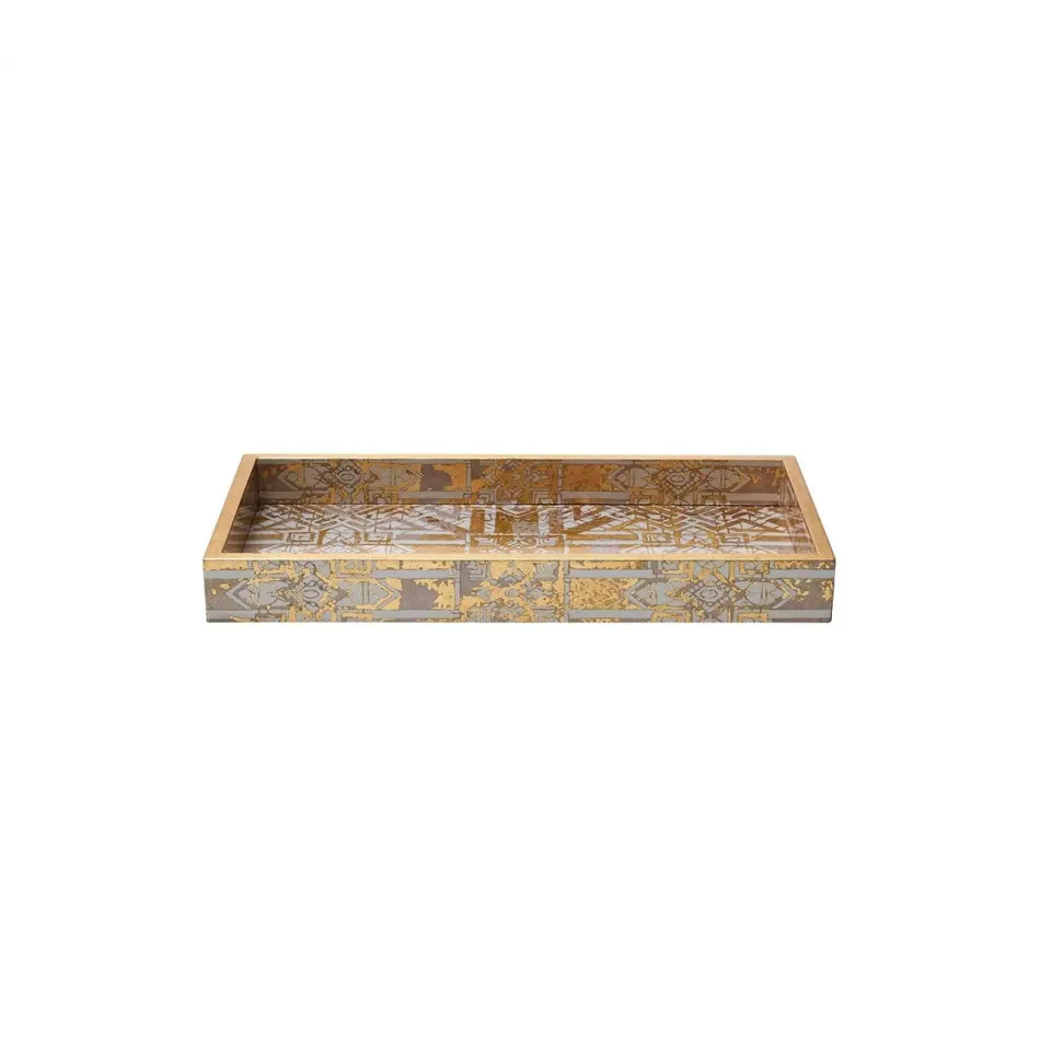 Distressed Champagne/Gold 14.5 X 7.5" Tray