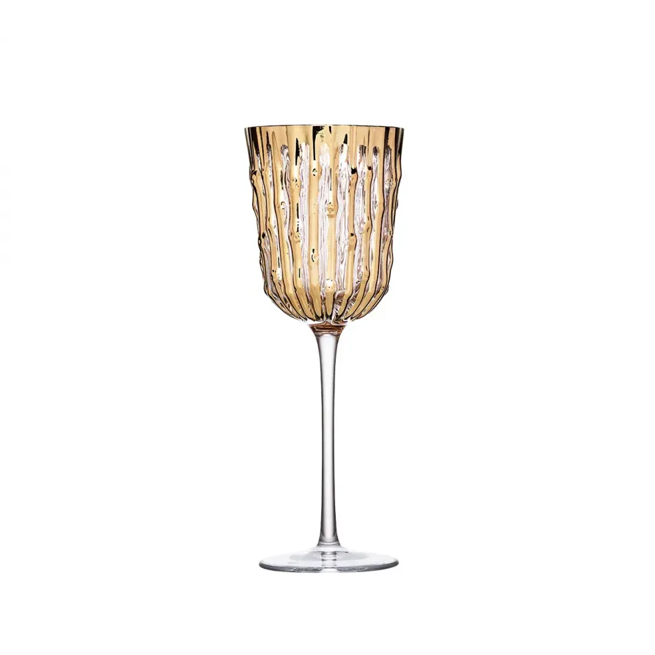 Bamboo Gold Wine Glass Set of 4