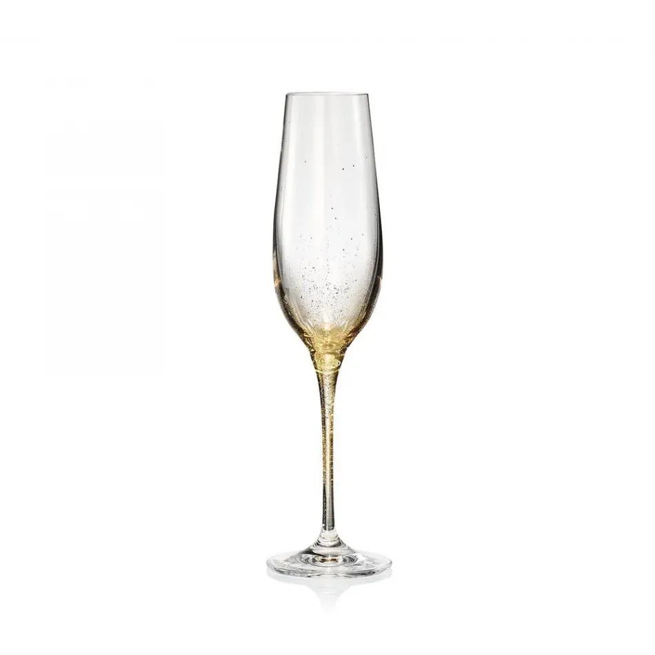 Orion Gold Champagne Glass Set of 4