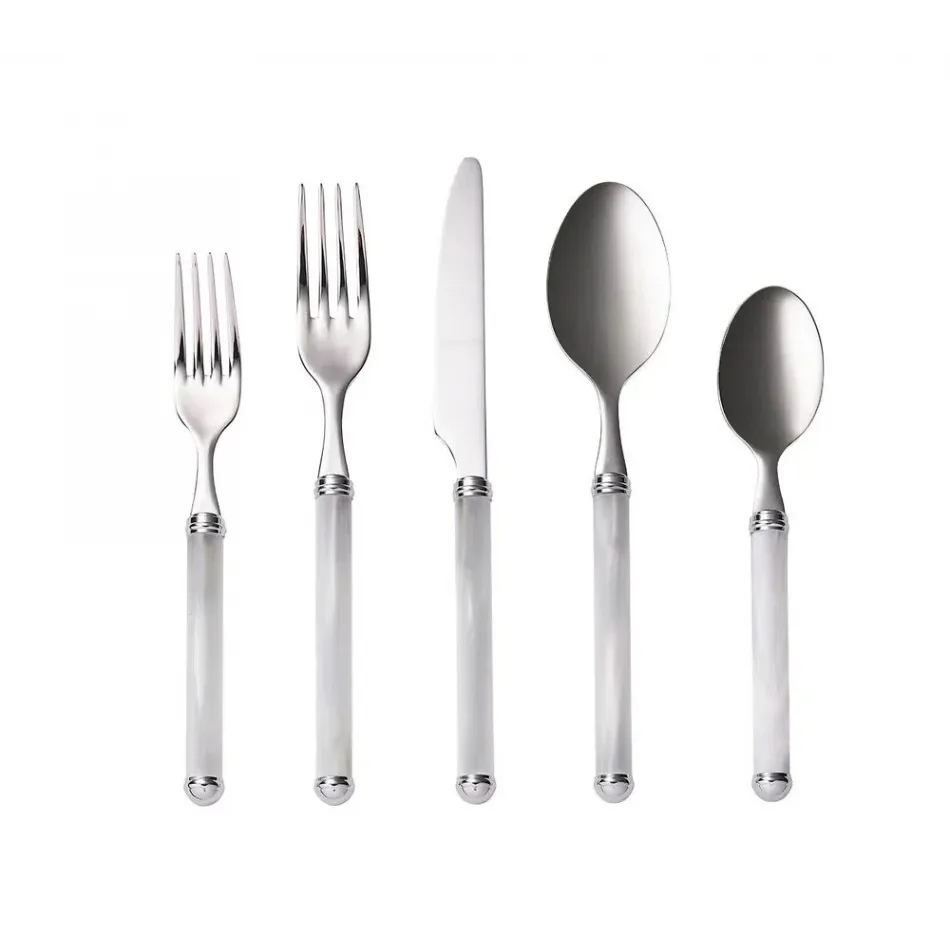 Mirage 5-Piece Place Setting White/Silver