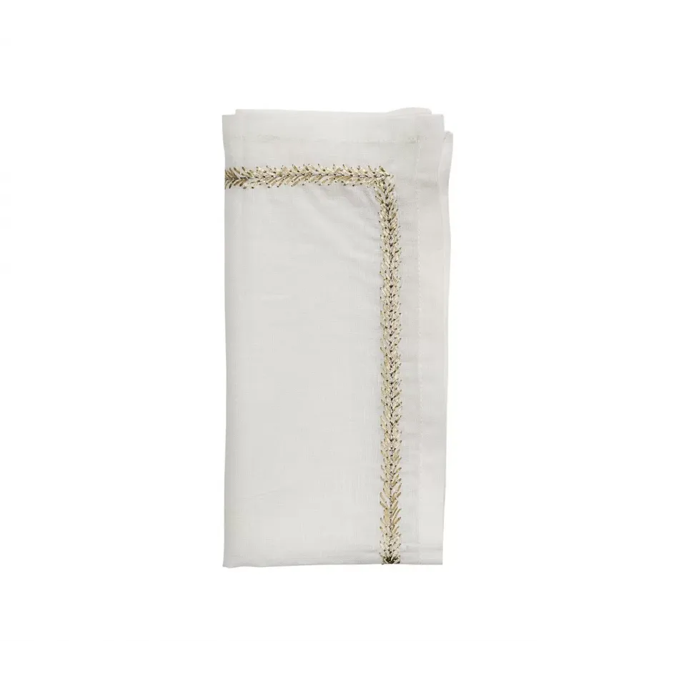 Jardin White/Gold/Silver Napkin