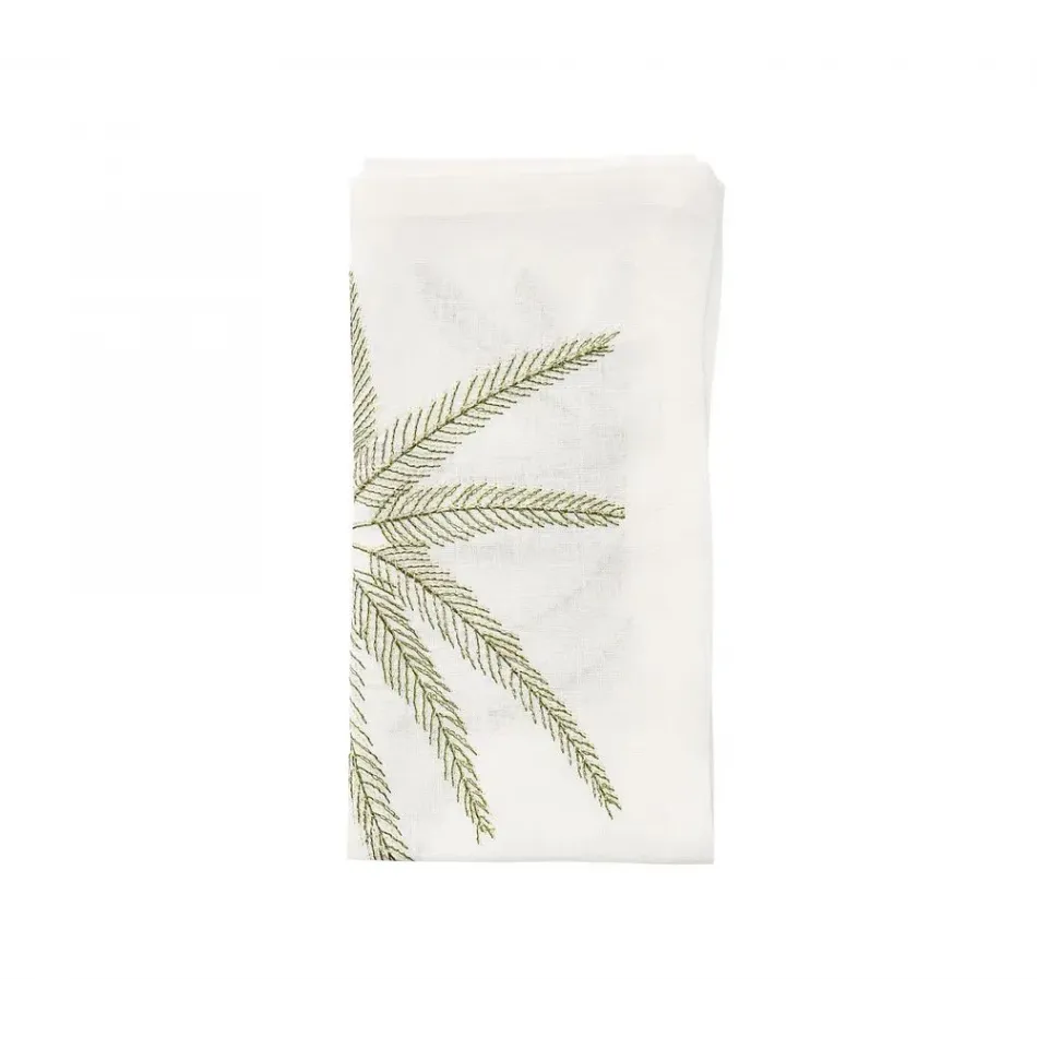 Palm Coast White/Green/Gold Napkin