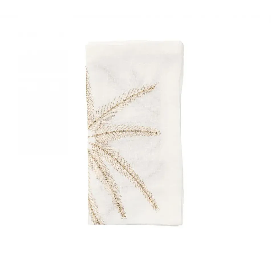 Palm Coast White/Natural/Gold Napkin