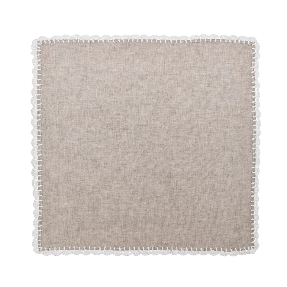 Shell Edge Gray/White Napkin