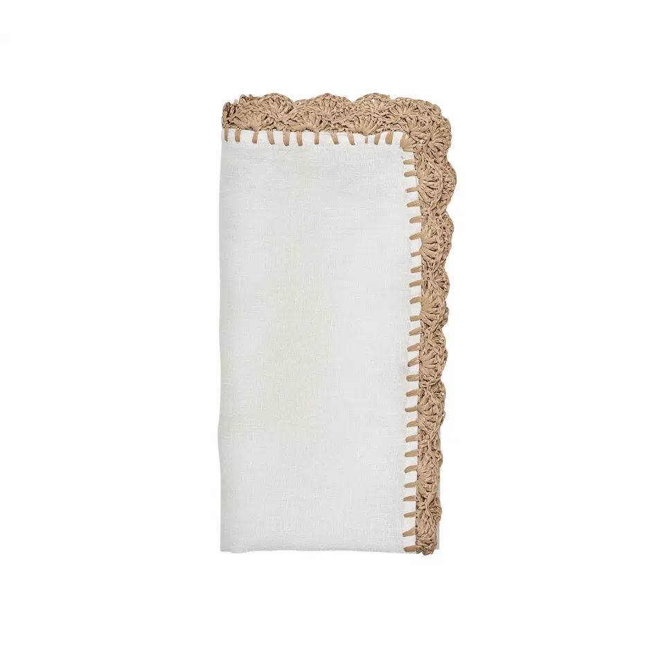 Shell Edge White/Natural Napkin