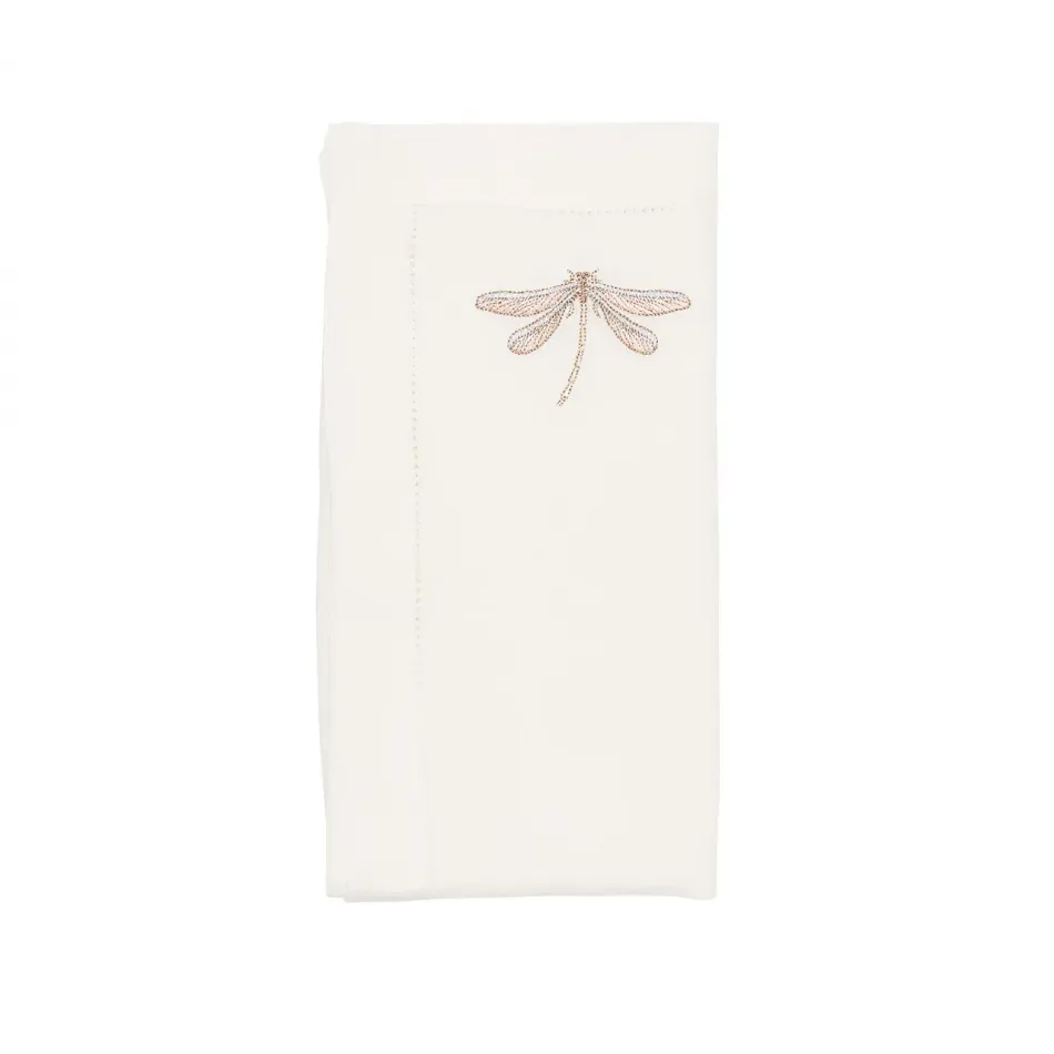 Dragonfly White & Multi Napkin