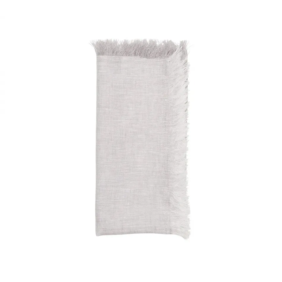 Chambray Fringe Gray Napkin Set of 4