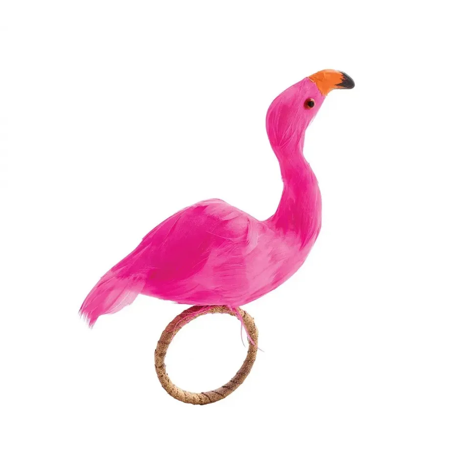 Flamingo Pink/Orange Napkin Rings