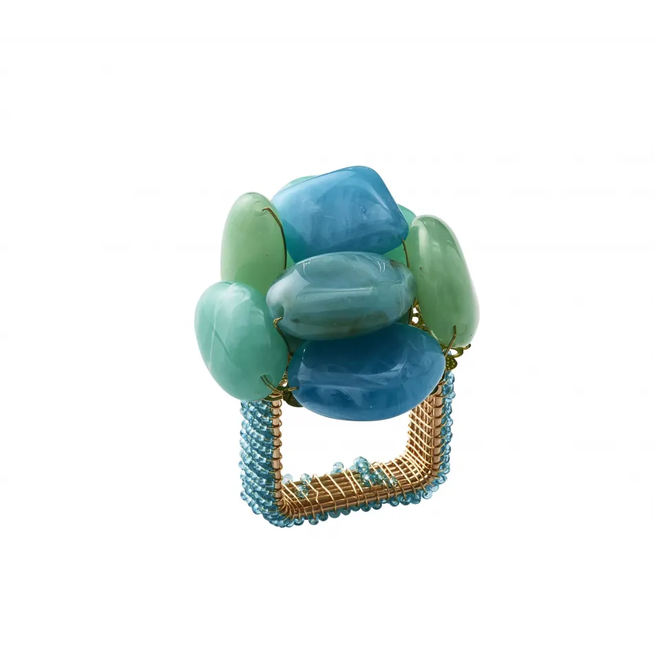 Sea Stone Seafoam Napkin Rings