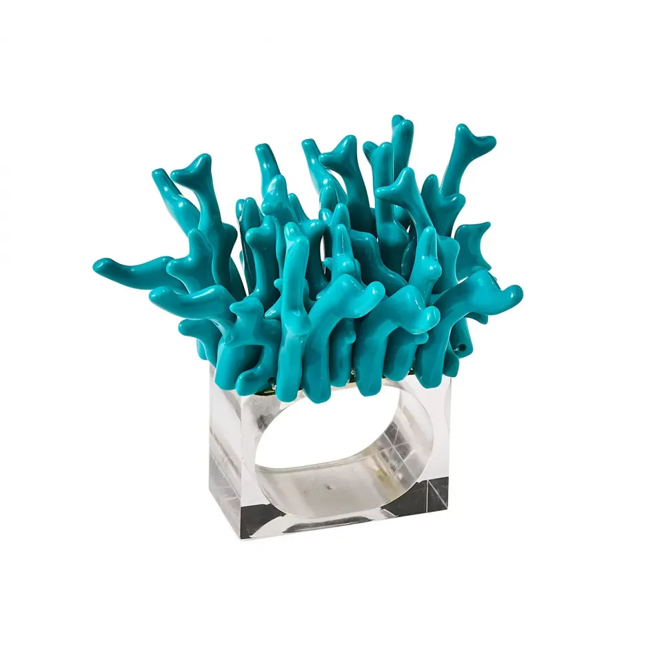 Amalfi Turquoise Napkin Rings, Set of Four