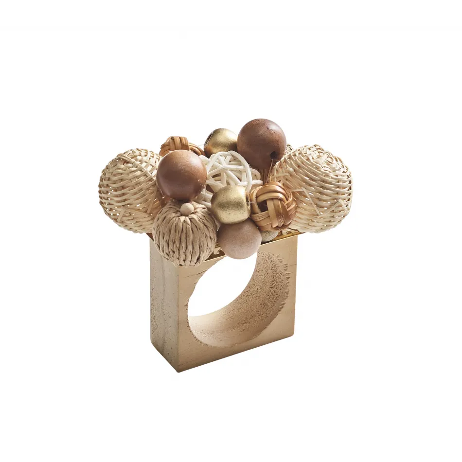 Java Natural/Brown Napkin Rings