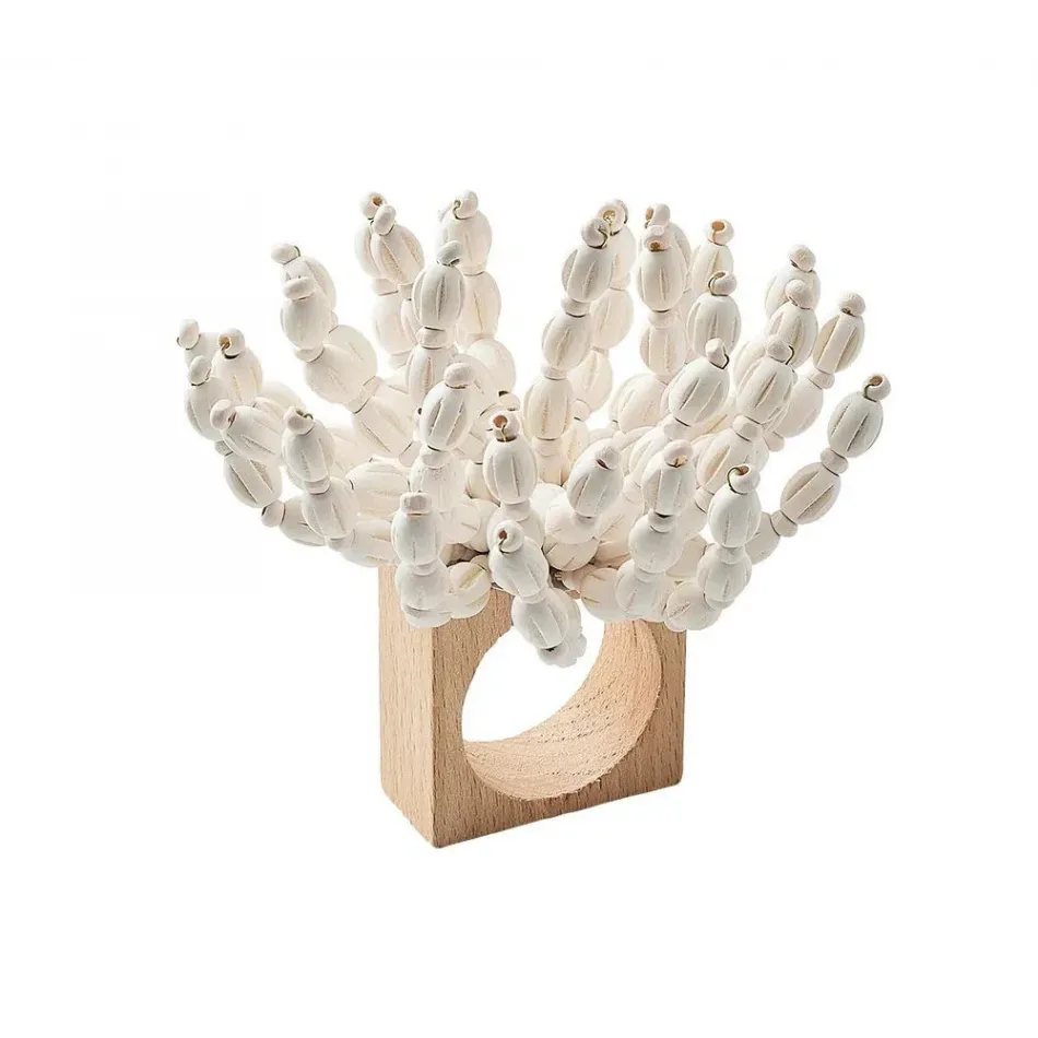 Reed White Napkin Rings