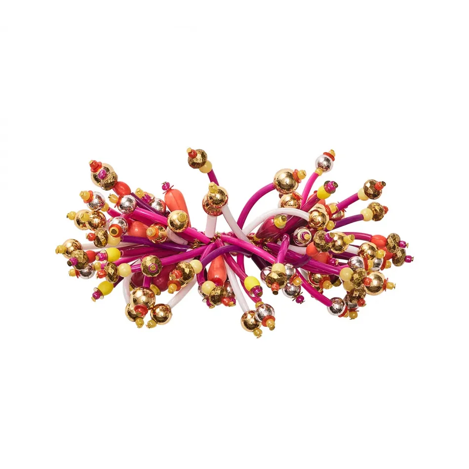 Fun Burst Napkin Ring in Pink, Orange & White