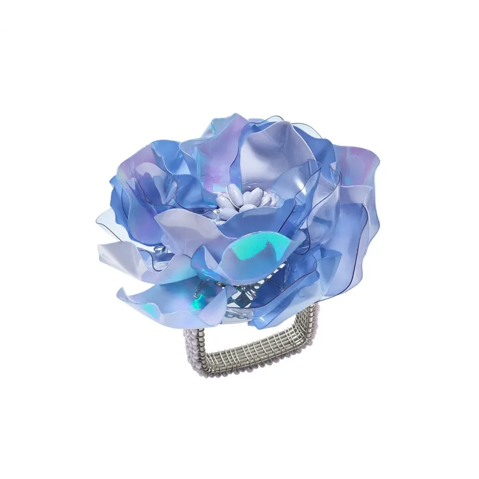 Gardenia Periwinkle Napkin Ring